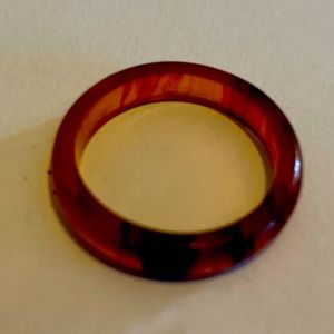 Vintage Rootbeer Lucite Ring 5.25